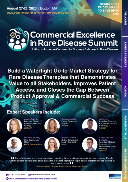 Most Recent Brochure Cover -Commercial Excellence in Rare Disease